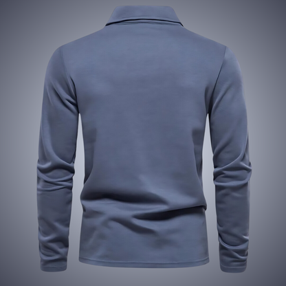 Coastal Time Men's Long Sleeve Polo Shirt