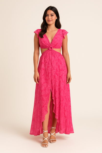 SOHO | Women's Maxi Dress with Floral Print - Airy & Light