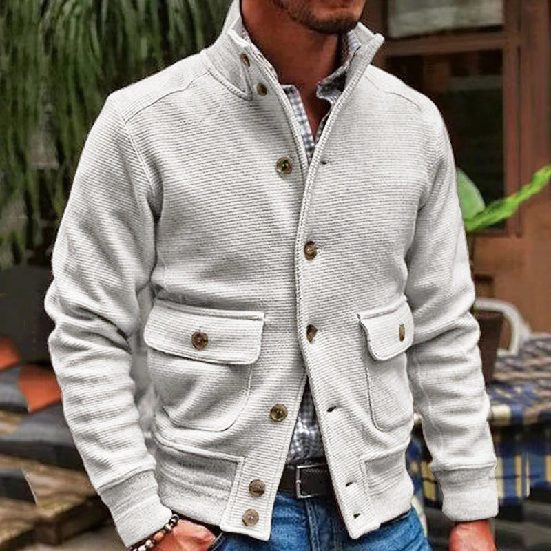 Fashionable Jacket with Stand-Up Collar