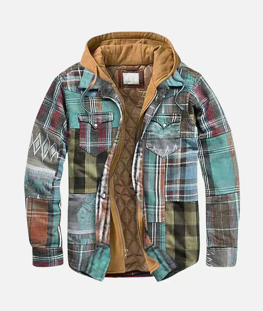Alain – Patchwork Checkered Jacket