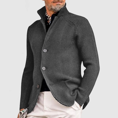 Elegant Cardigan with Lapels for Men