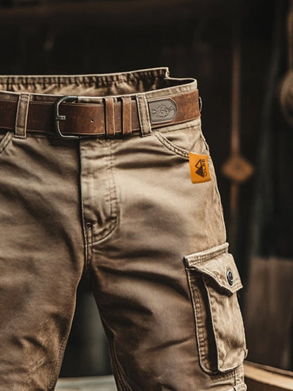 Novak Retro Cargo Shorts with Multiple Pockets