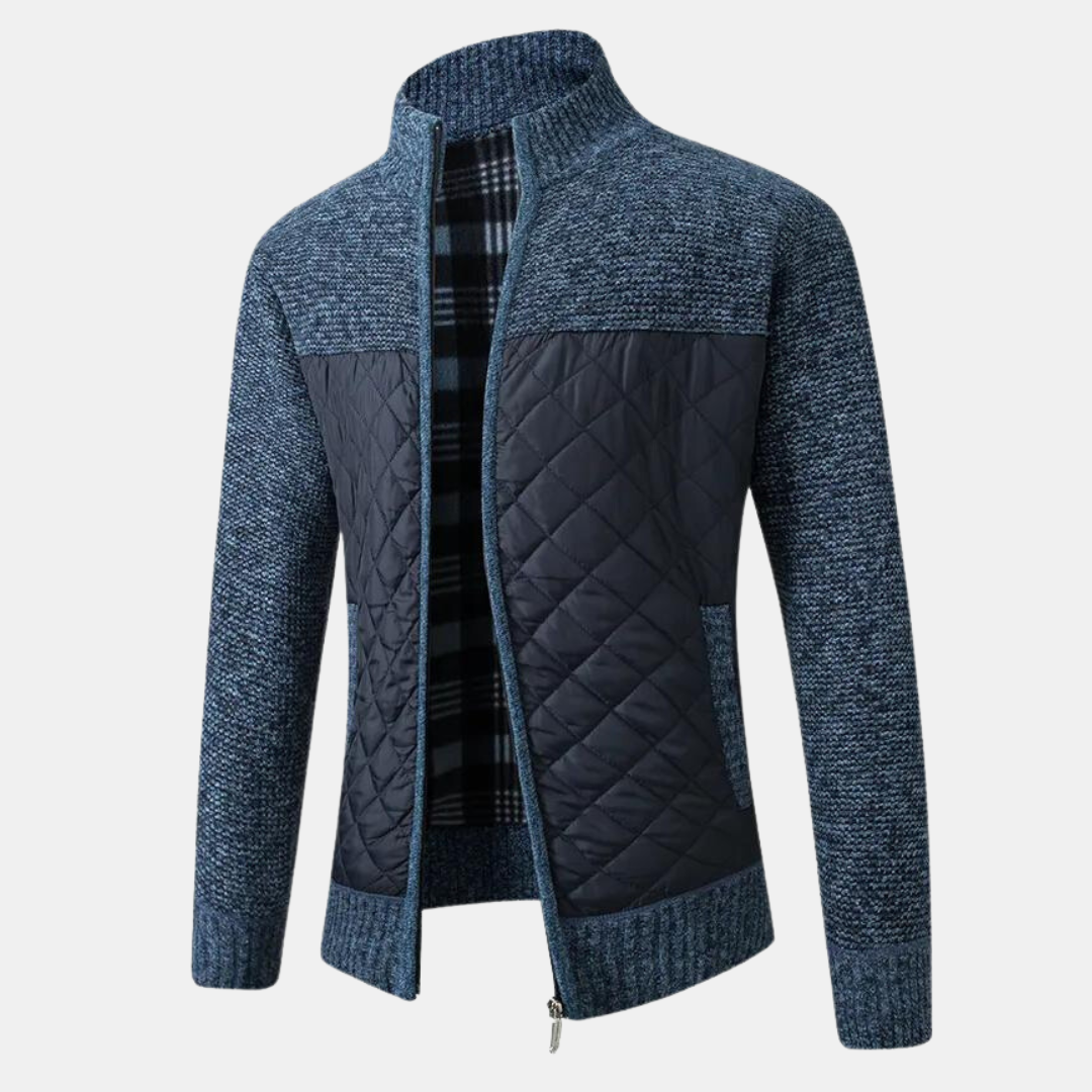 Uffe - Cardigan with Stand-Up Collar
