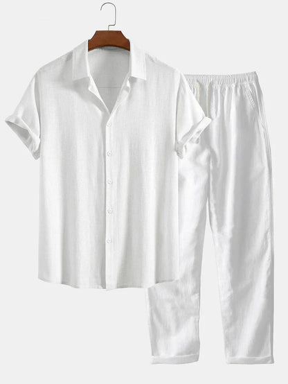 Booker – Linen Blend Shirt with Straight Pants