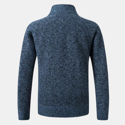 Uffe - Cardigan with Stand-Up Collar