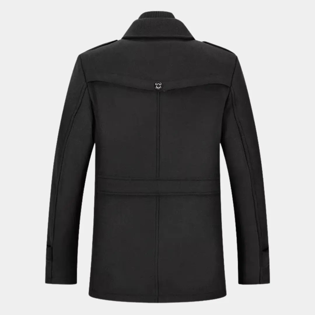Aristocratic Coat Made of Black Wool