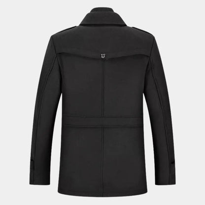 Aristocratic Coat Made of Black Wool