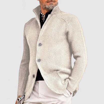 Elegant Cardigan with Lapels for Men