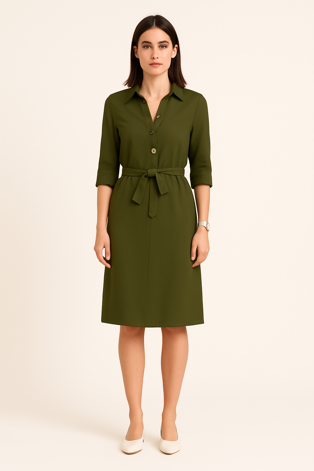 SOHO | Festive Women's Shirt Dress with Button Placket