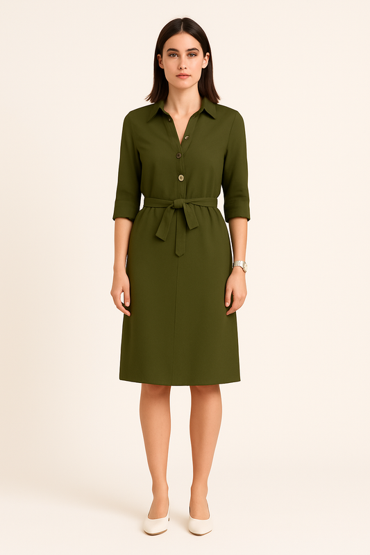 SOHO | Festive Women's Shirt Dress with Button Placket