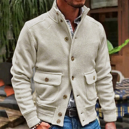 Fashionable Jacket with Stand-Up Collar