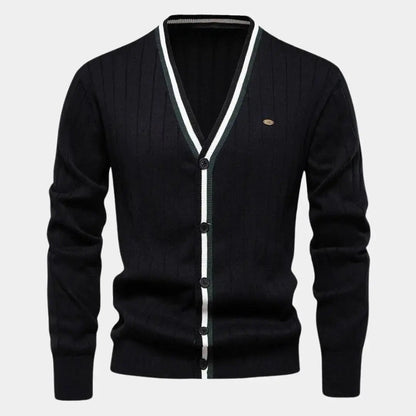 Cotton Button-Up Cardigan Sweater