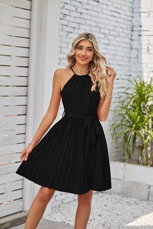 Pleated Strapless Dress