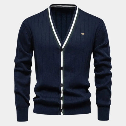 Cotton Button-Up Cardigan Sweater