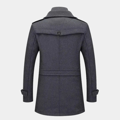 Aristocratic Coat Made of Black Wool
