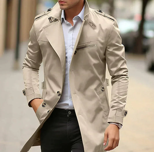 Elegant Spring Trench Coat for Men