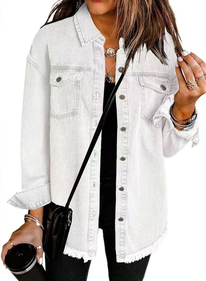 Jolien – Long-Sleeve Denim Jacket with Pockets