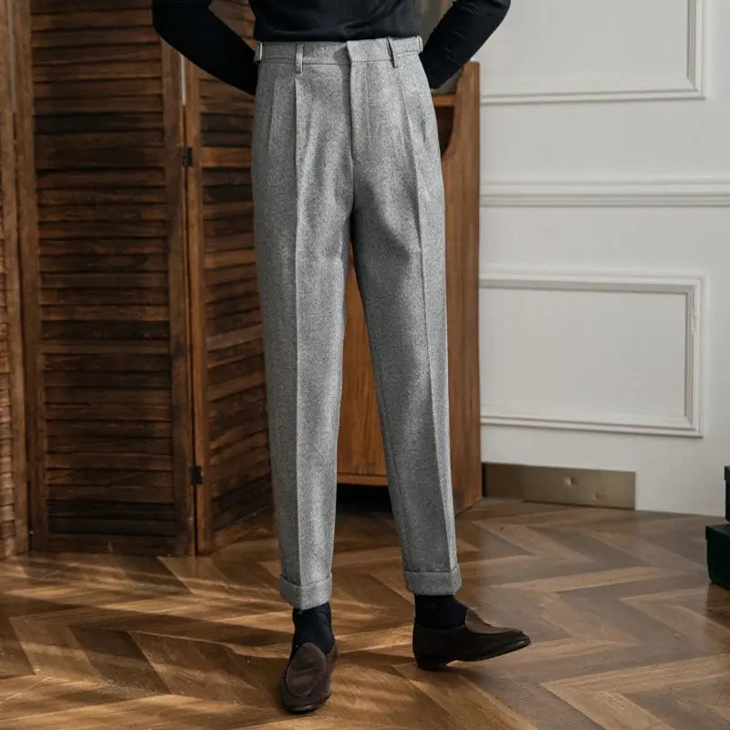 Classic High Waist Pants with British Charm