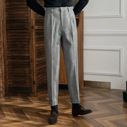 Classic High Waist Pants with British Charm