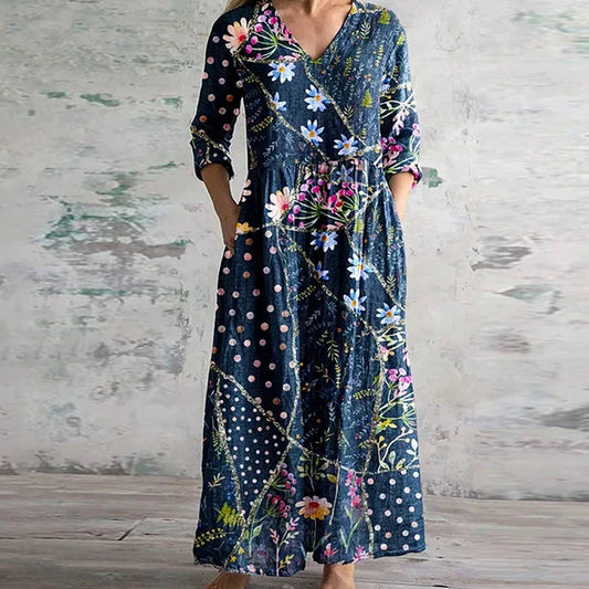 Zélina | Floral Patchwork Dress