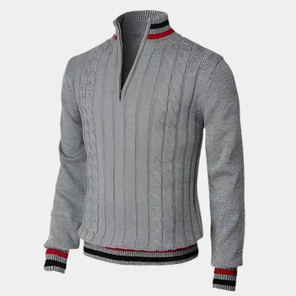 Turtleneck Sweater with Half Zip