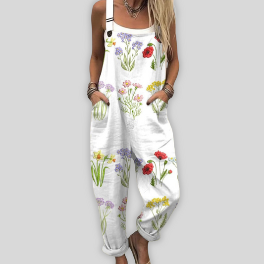Floriane | Bright Floral Overalls