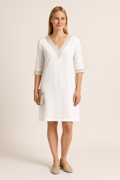 SOHO | Breathable Women's Dress Made of Linen Blend, Airy & Light
