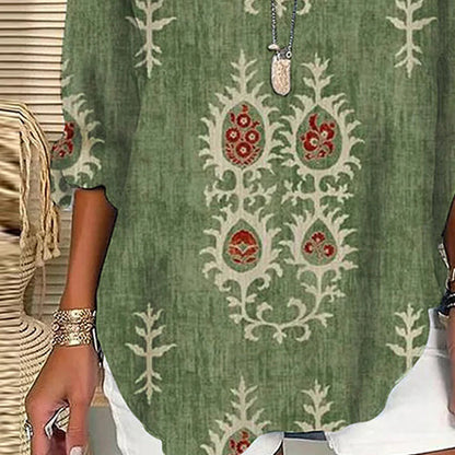 Pattern Green Shirt