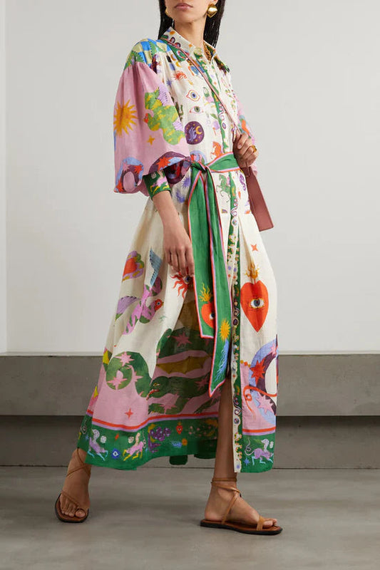 Chic Long Evening Dress in Retro Style