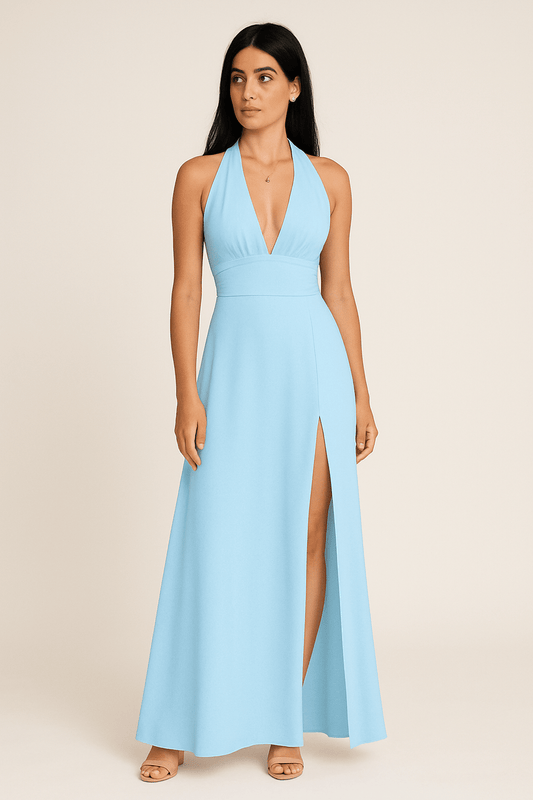 SOHO | Festive Women's Maxi Dress with Halter Neckline, Airy & Light