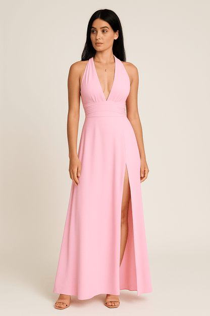 SOHO | Festive Women's Maxi Dress with Halter Neckline, Airy & Light
