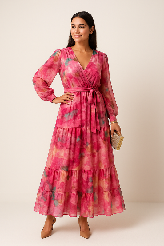 SOHO | Women's Maxi Dress with Floral Print, Airy & Light