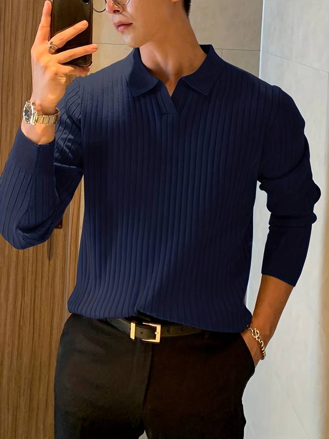 Feinblick Men's Long Sleeve Polo Shirt
