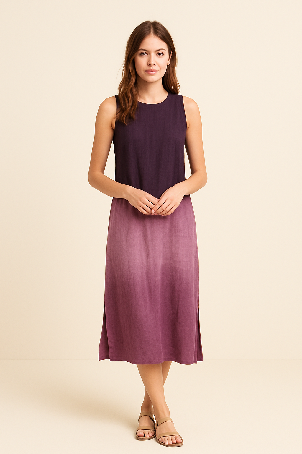 SOHO | Women's Sleeveless Maxi Dress with Round Neckline, Airy & Lightweight