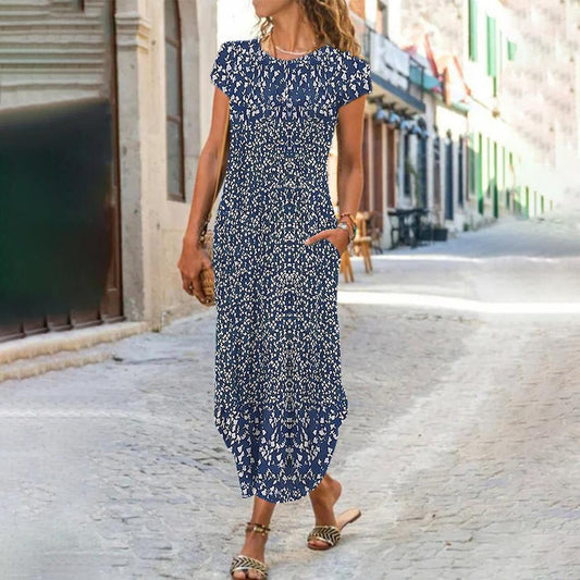 Royal Blue Flower Dress