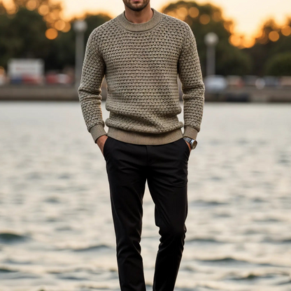 Textured Old Money Pullover