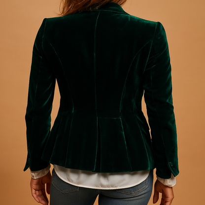 Rive™ | Retro Slim Fit Blazer with Lapels and Pockets for Women